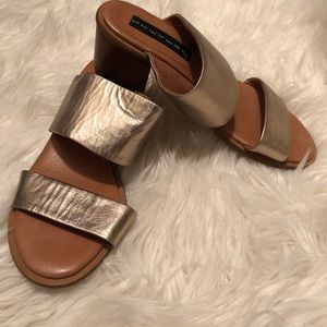 STEVEN by Steve Madden poke metallic sandals 7